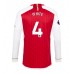 Günstige Arsenal Benjamin White #4 Heim Fussballtrikot 2023-24 Langarm